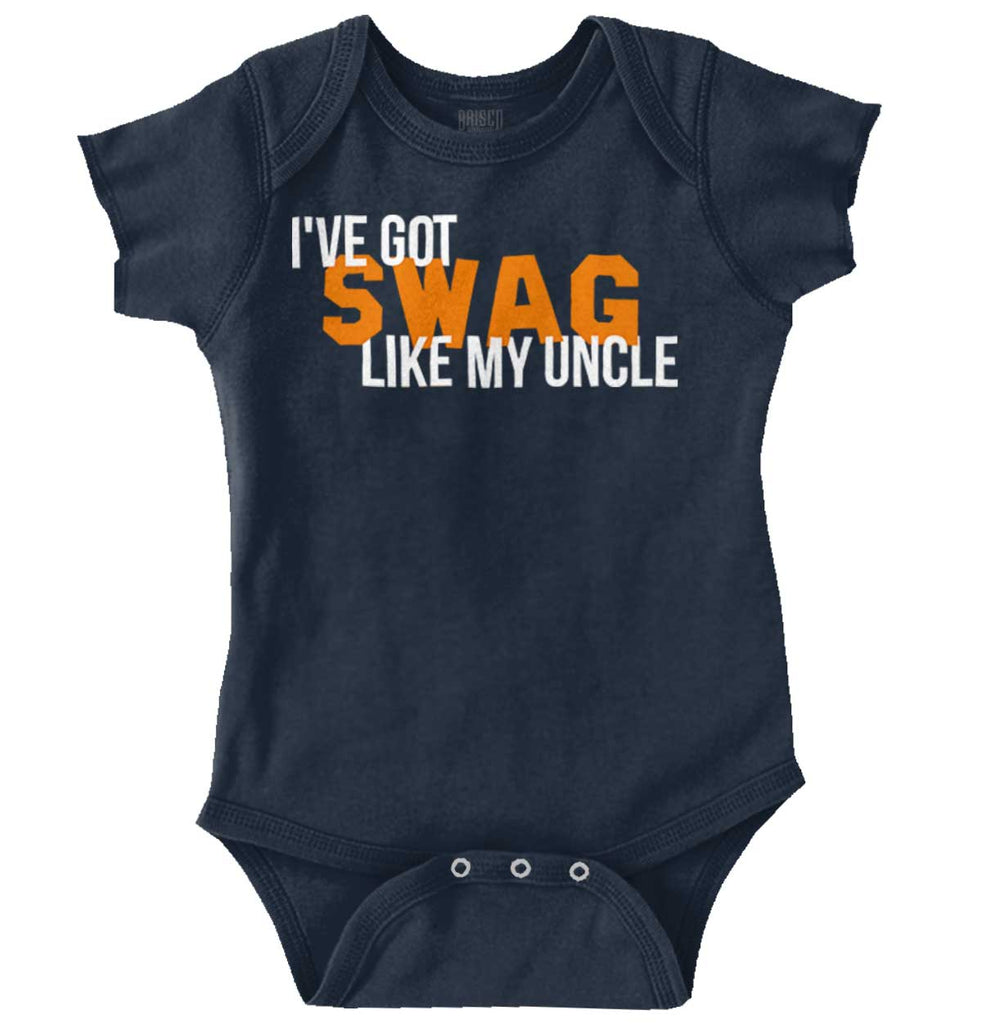 Swag Like My Uncle Romper Bodysuit-Direct To Garment Print-Brisco Baby