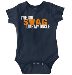 Swag Like My Uncle Romper Bodysuit-Direct To Garment Print-Brisco Baby
