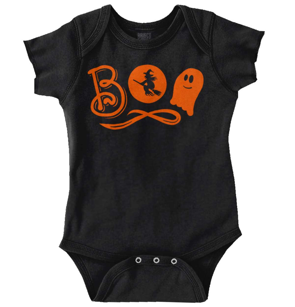 Boo Ghost Romper Bodysuit-Direct To Garment Print-Brisco Baby