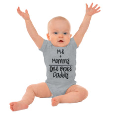 One Broke Daddy Romper Bodysuit-Direct To Garment Print-Brisco Baby