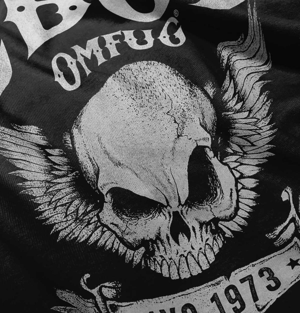 CBGB Skull Infant Baby Bib-Direct To Garment Print-Brisco Baby