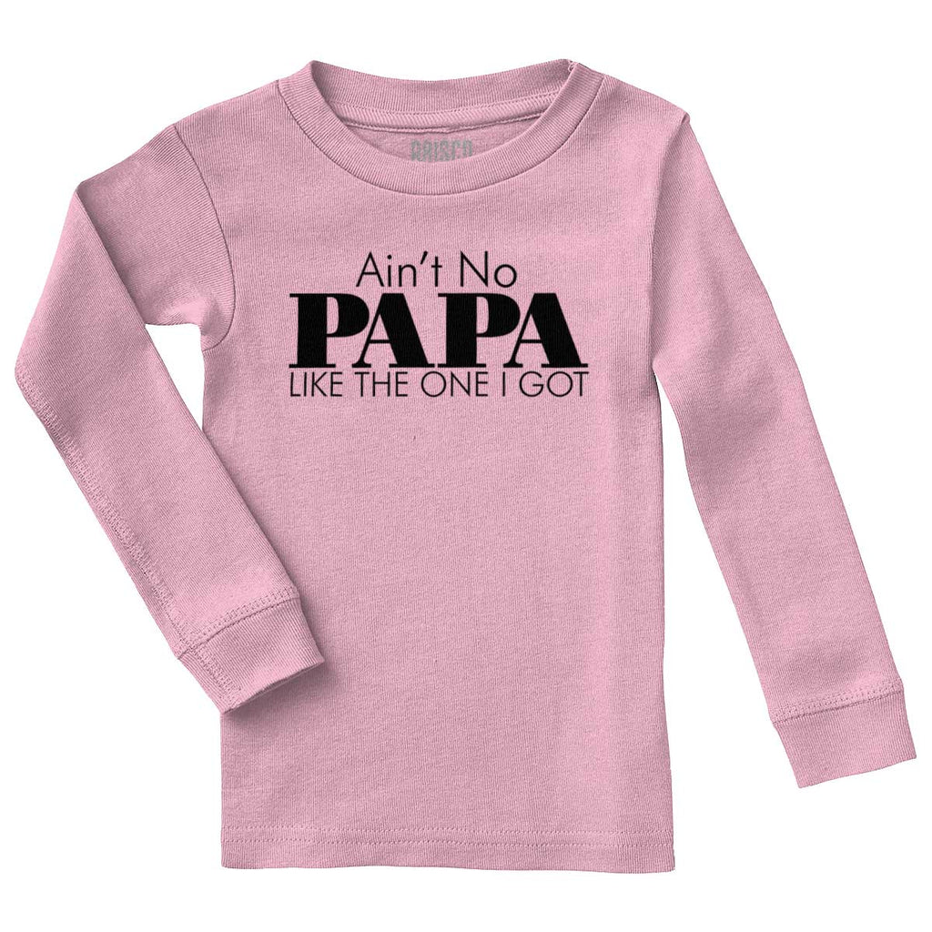 No Papa Like Me Solid Long Sleeve T-Direct To Garment Print-Brisco Baby
