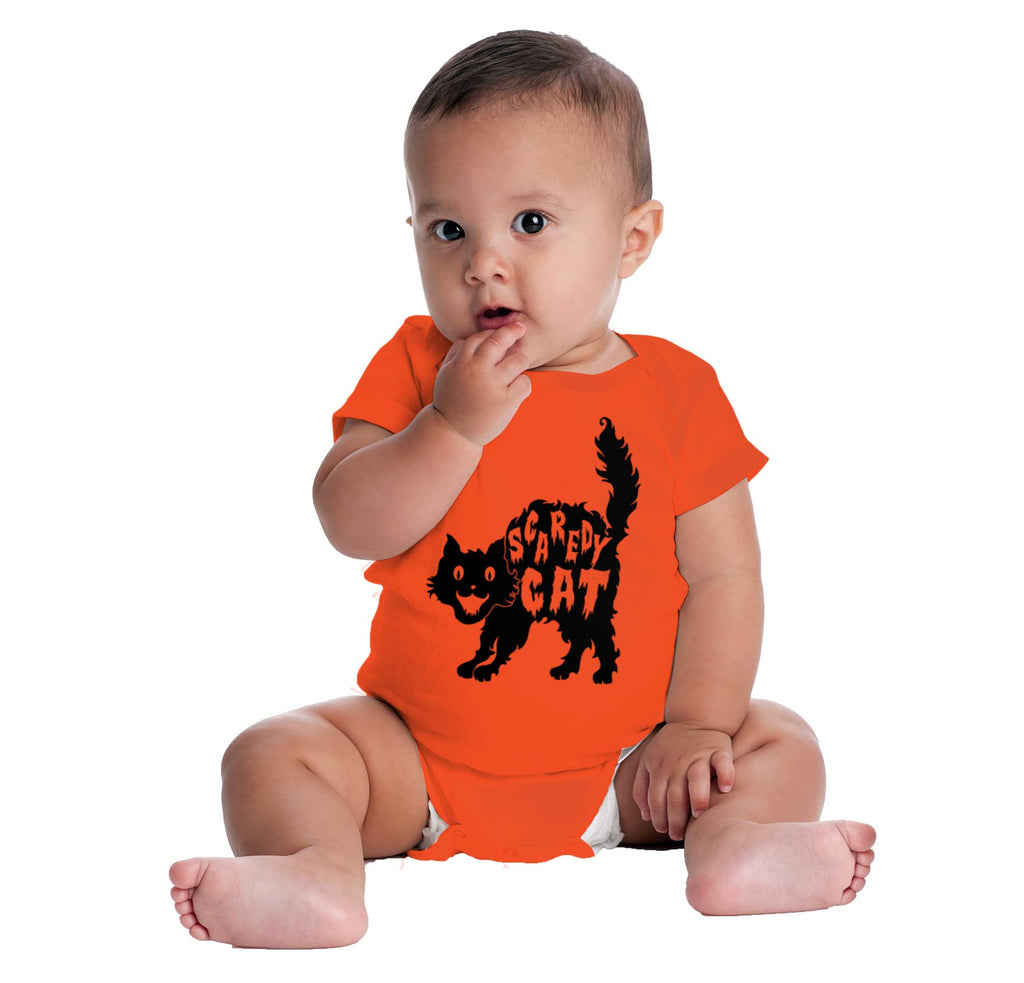 Scaredy Cat Romper Bodysuit-Direct To Garment Print-Brisco Baby