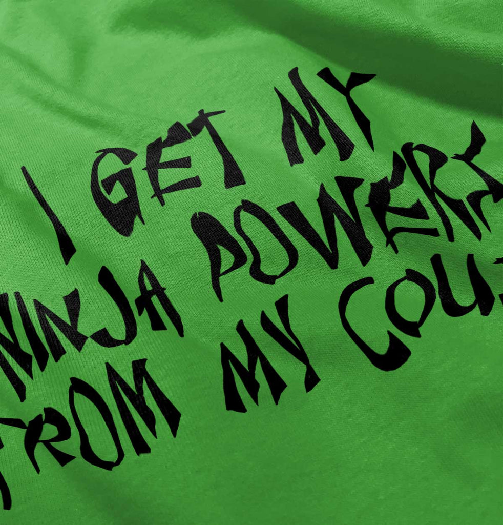 Ninja Powers From Cousin Romper Bodysuit-Direct To Garment Print-Brisco Baby