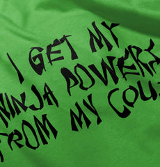 Ninja Powers From Cousin Romper Bodysuit-Direct To Garment Print-Brisco Baby