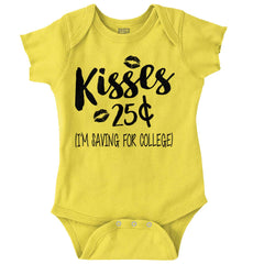 Kisses 25 Cents Romper Bodysuit-Direct To Garment Print-Brisco Baby