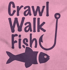 Crawl Walk Fish Infant Toddler T Shirt-Direct To Garment Print-Brisco Baby
