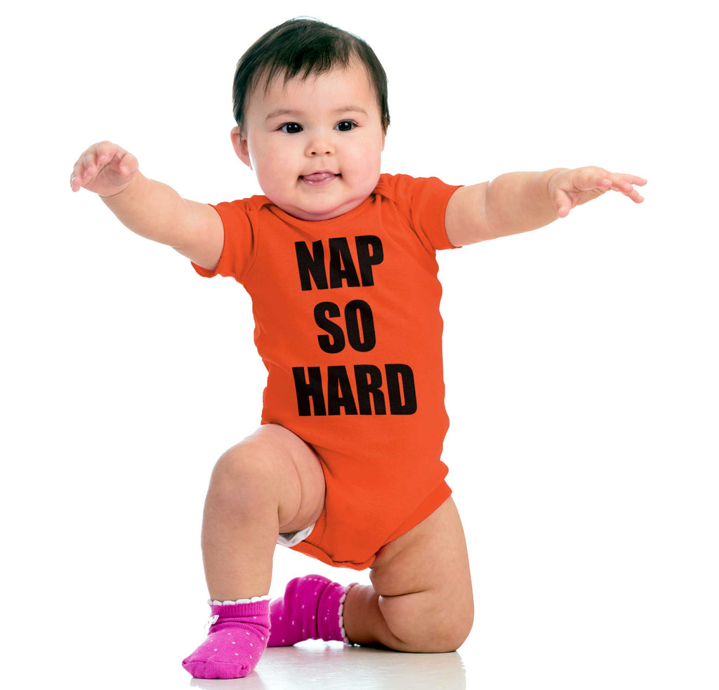 Nap So Hard Romper Bodysuit-Direct To Garment Print-Brisco Baby