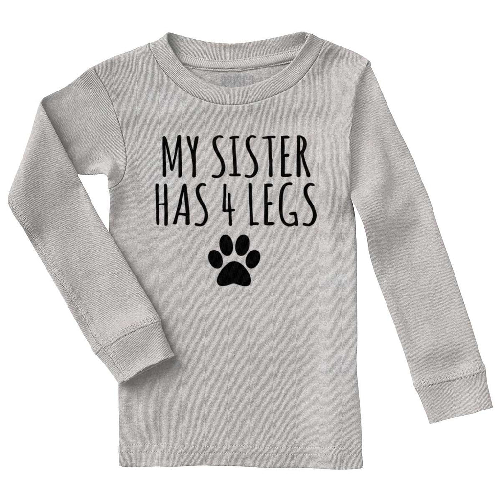 Sister has 4 legs Solid Baby Pajama Top-Direct To Garment Print-Brisco Baby