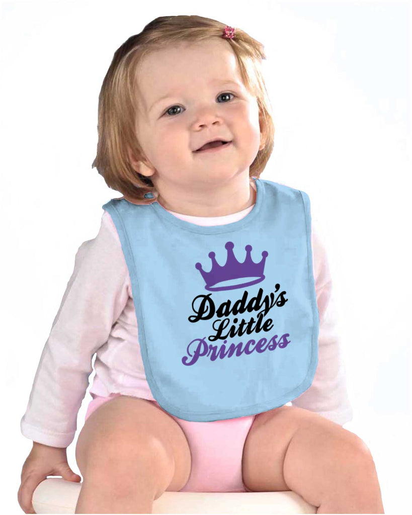Daddy's Little Princess Infant Baby Bib-Direct To Garment Print-Brisco Baby