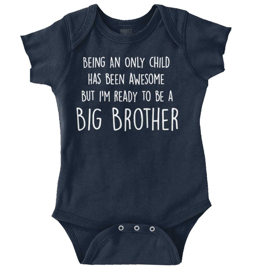 Ready To Be A Big Brother Romper Bodysuit-Direct To Garment Print-Brisco Baby
