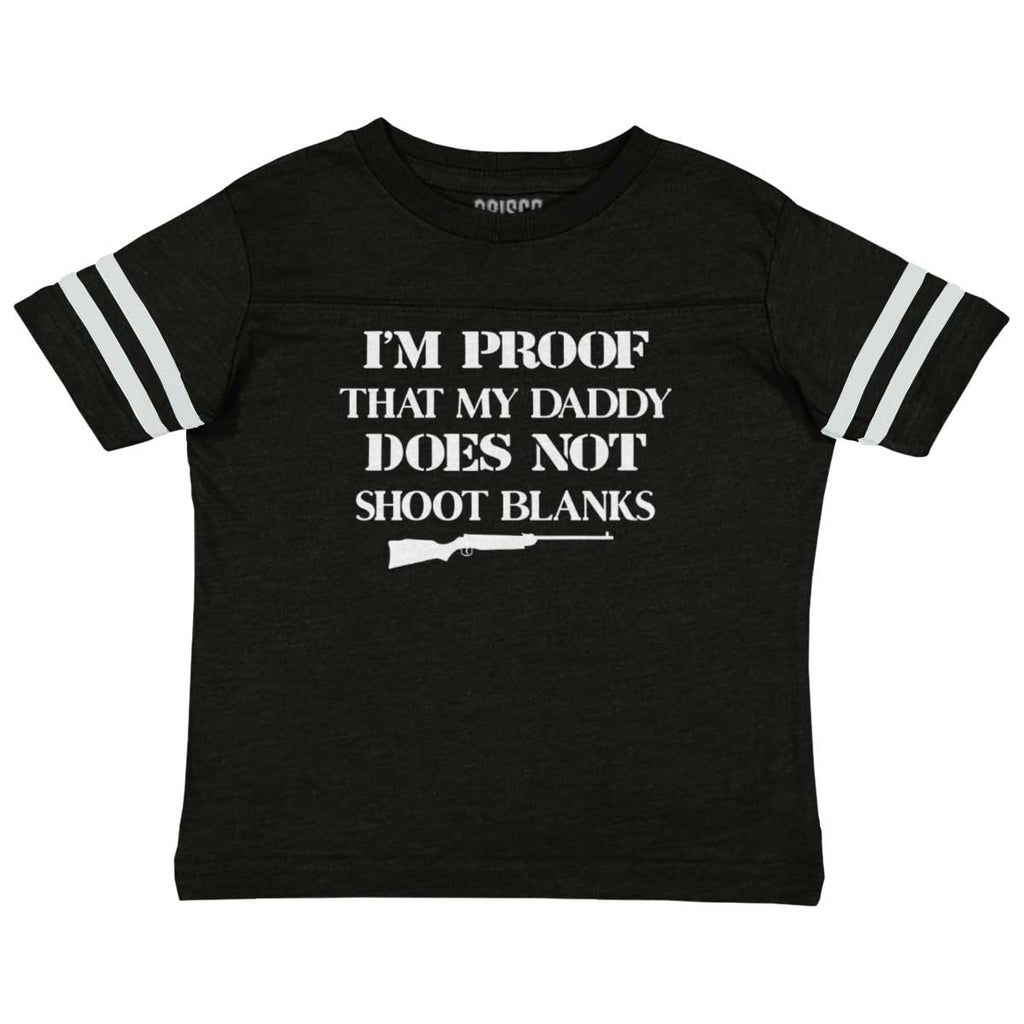 Shoot Blanks Toddler Football Jersey Tee-Direct To Garment Print-Brisco Baby