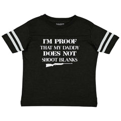 Shoot Blanks Toddler Football Jersey Tee-Direct To Garment Print-Brisco Baby