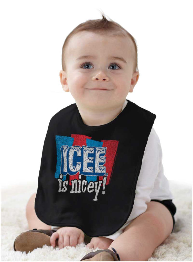 Icee Is Nicey Infant Baby Bib-Direct To Garment Print-Brisco Baby