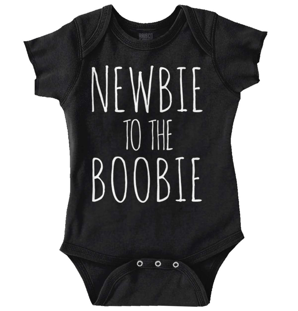 Newbie Boobie Romper Bodysuit-Direct To Garment Print-Brisco Baby