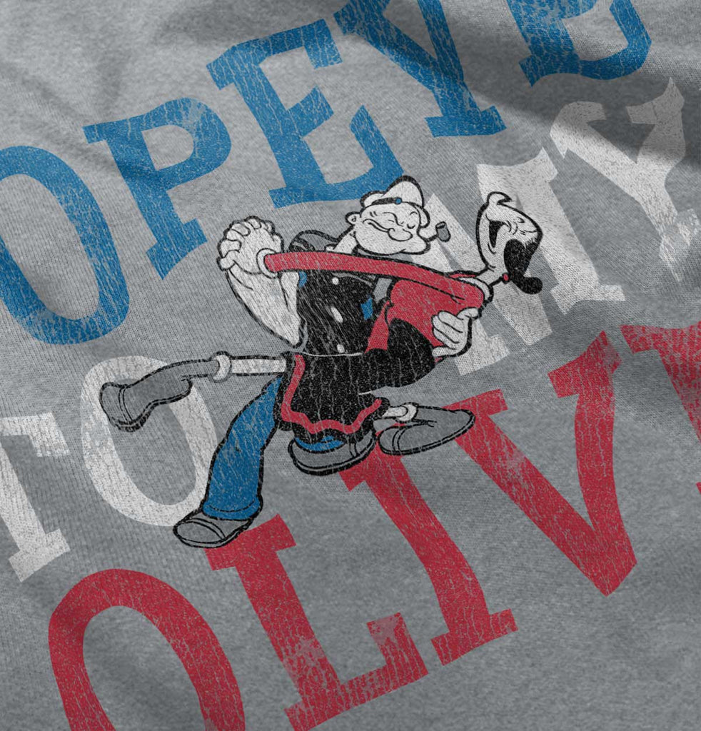 Popeye & Olive Toddler Football Jersey Tee-Direct To Garment Print-Brisco Baby