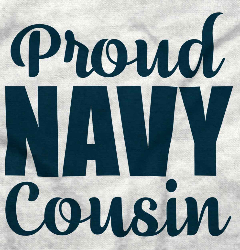 Proud Navy Cousin Infant Baby Bib-Direct To Garment Print-Brisco Baby