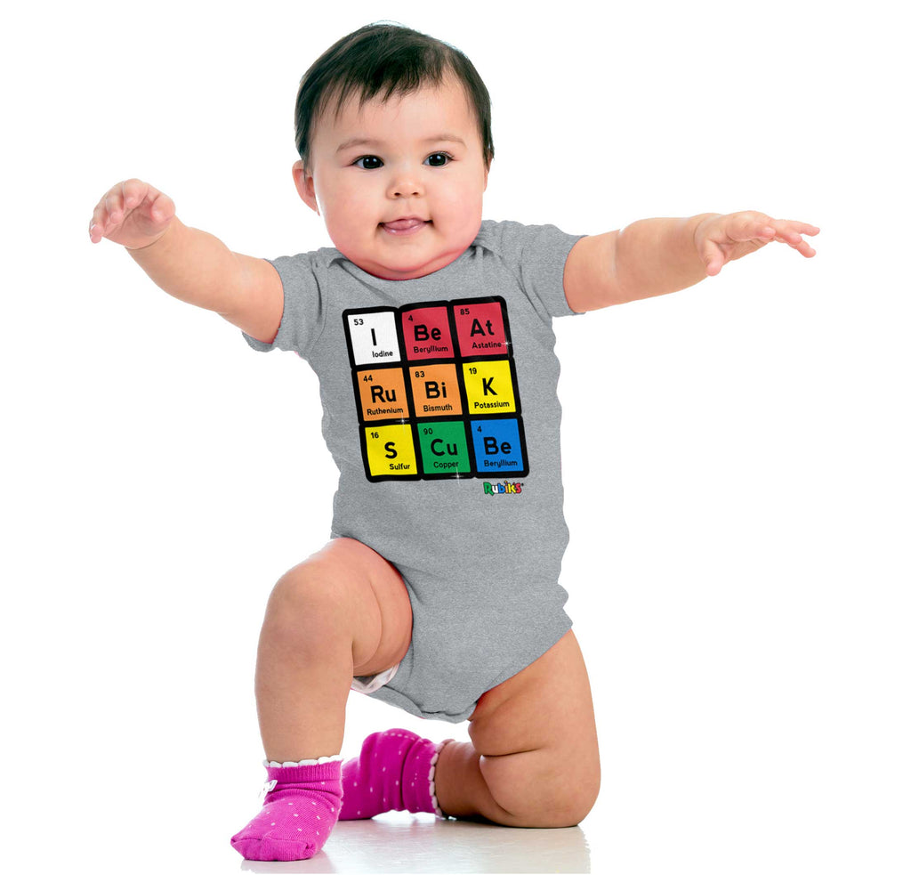 I Beat Rubik's Cube Romper Bodysuit-Direct To Garment Print-Brisco Baby
