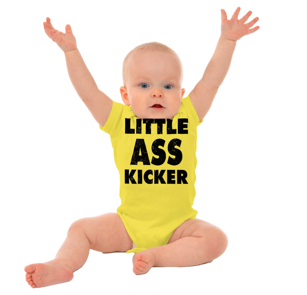 Ass Kicker Romper Bodysuit-Direct To Garment Print-Brisco Baby