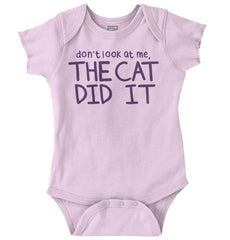 Cat Did It Romper Bodysuit-Direct To Garment Print-Brisco Baby
