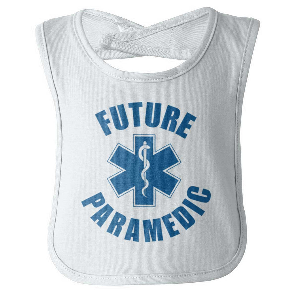 Future Paramedic Infant Baby Bib-Direct To Garment Print-Brisco Baby