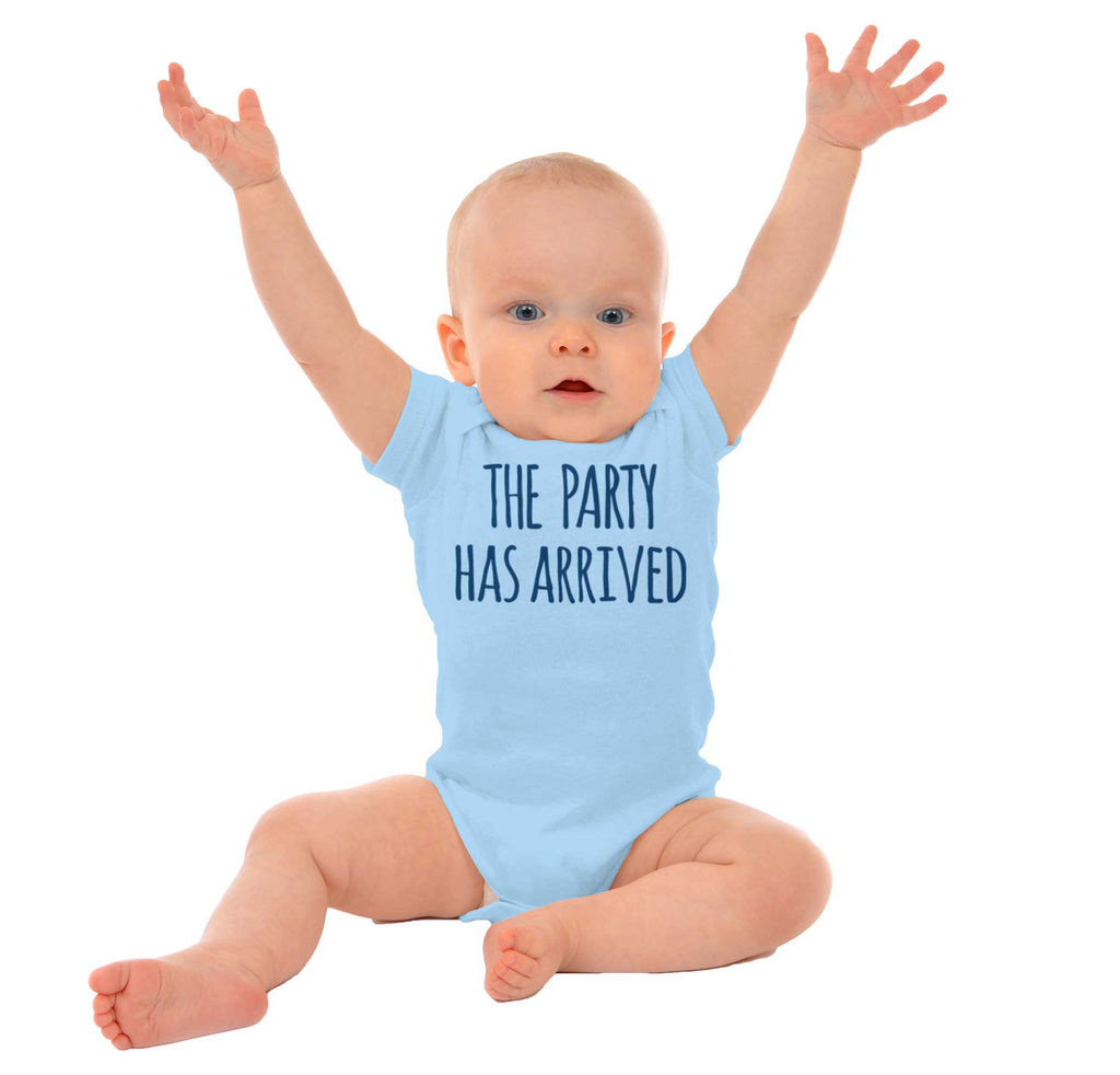 The Party Has Arrived Romper Bodysuit-Direct To Garment Print-Brisco Baby