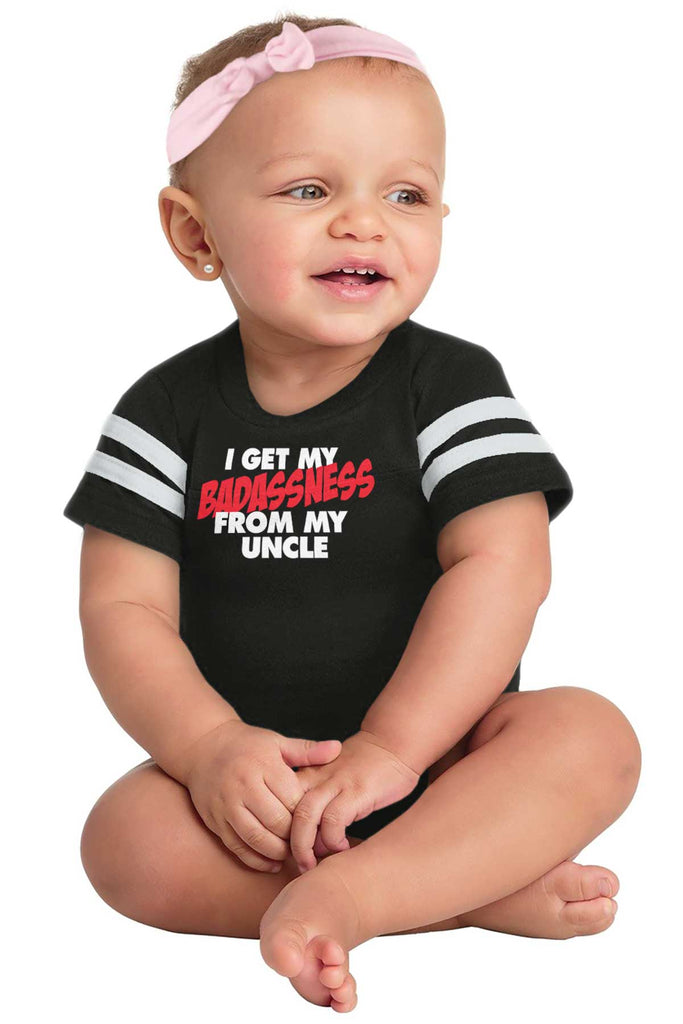 Badass Uncle Football Romper Bodysuit-Direct To Garment Print-Brisco Baby