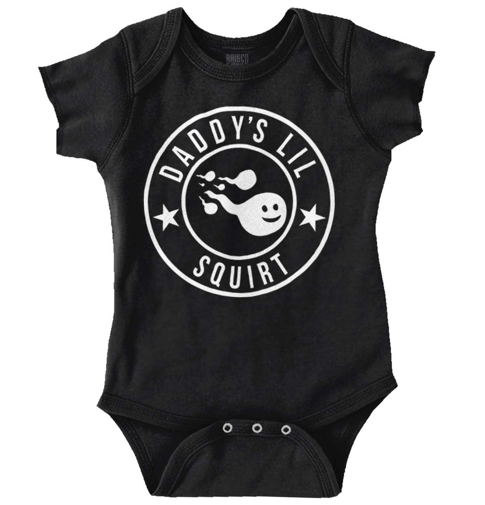 Daddy's Lil Squirt Romper Bodysuit-Direct To Garment Print-Brisco Baby