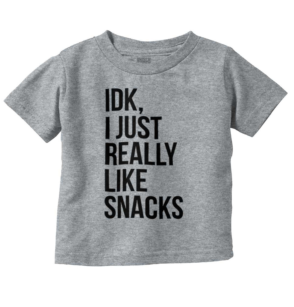 Really Like Snacks Infant Toddler T Shirt-Direct To Garment Print-Brisco Baby
