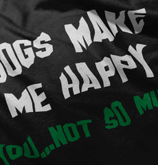 Dogs Make Me Happy Romper Bodysuit-Direct To Garment Print-Brisco Baby