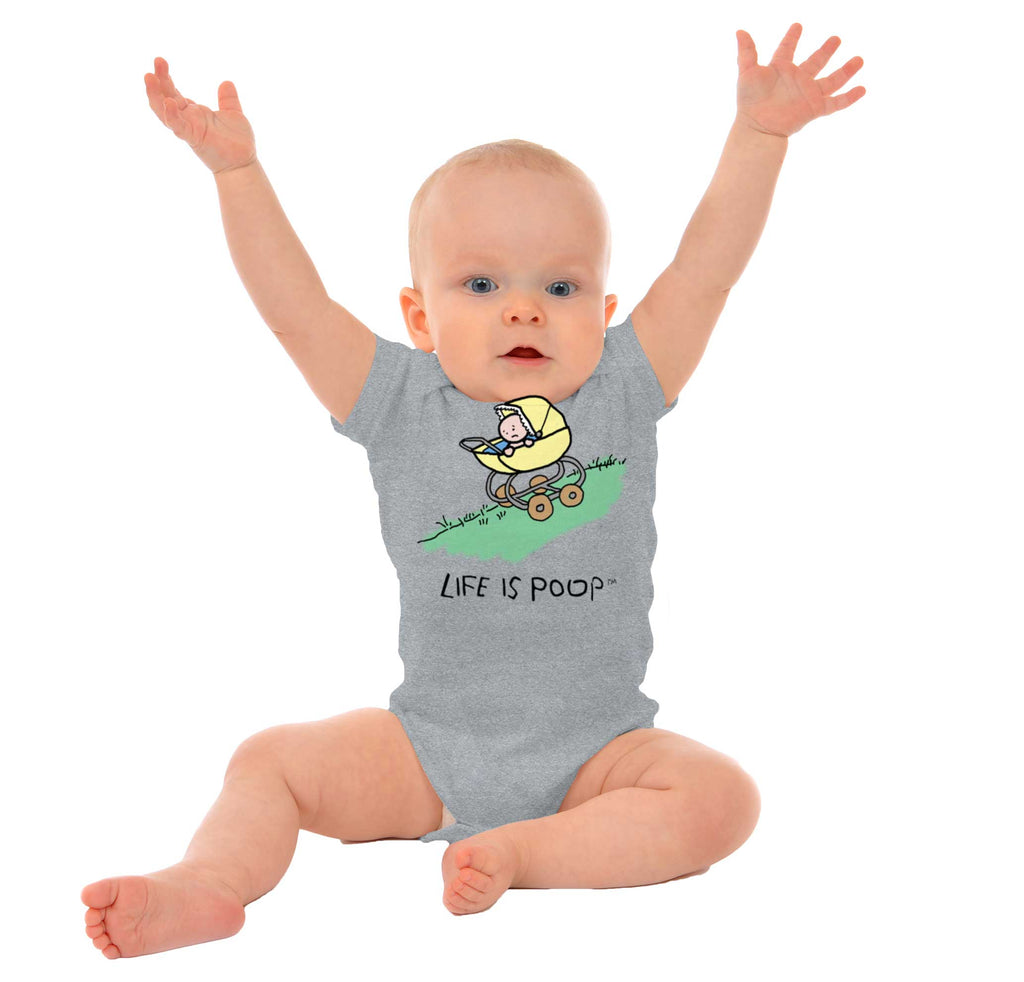 Downhill Stroller Romper-Direct To Garment Print-Brisco Baby
