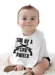 Son Gun Owner Infant Baby Bib-Direct To Garment Print-Brisco Baby