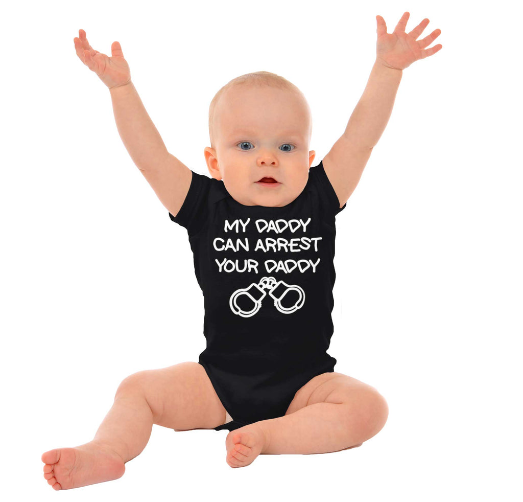 Arrest Your Daddy Romper Bodysuit-Direct To Garment Print-Brisco Baby