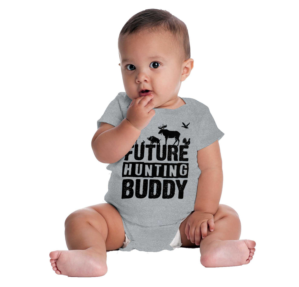Future Deer Hunting Bud Romper Bodysuit-Direct To Garment Print-Brisco Baby