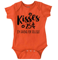 Kisses 25 Cents Romper Bodysuit-Direct To Garment Print-Brisco Baby
