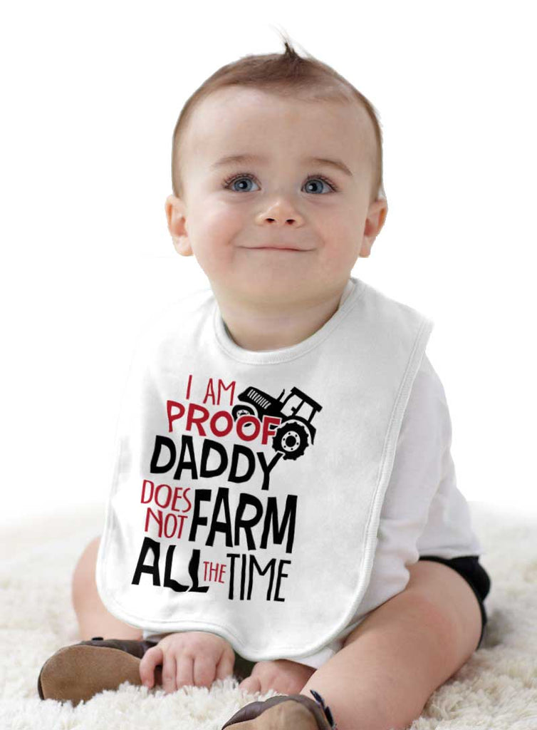 Farm All The Time Infant Baby Bib-Direct To Garment Print-Brisco Baby