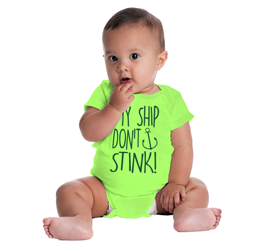 Ship Don't Stink Romper Bodysuit-Direct To Garment Print-Brisco Baby