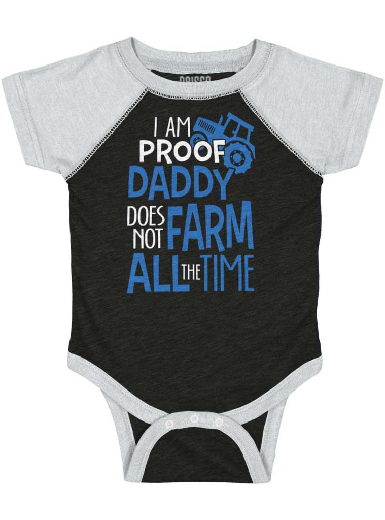 Farm All The Time Raglan Romper Bodysuit-Direct To Garment Print-Brisco Baby
