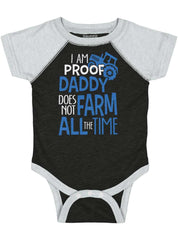Farm All The Time Raglan Romper Bodysuit-Direct To Garment Print-Brisco Baby