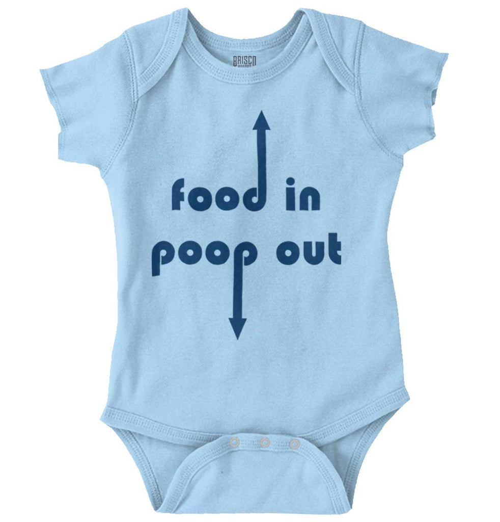 Poop out Romper Bodysuit-Direct To Garment Print-Brisco Baby