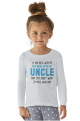 Mess With My Uncle Solid Long Sleeve T-Direct To Garment Print-Brisco Baby