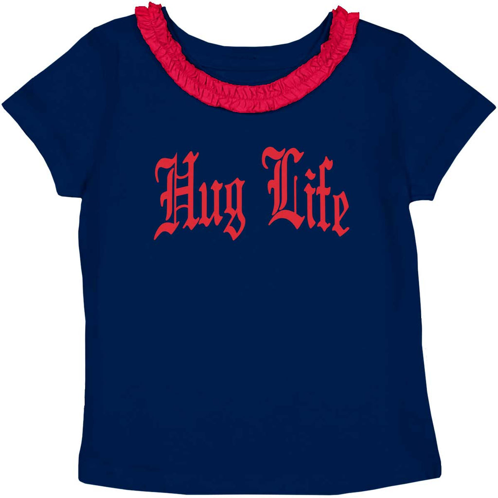 Hug Life Toddler Ruffled Trim T-Shirt-Direct To Garment Print-Brisco Baby