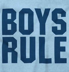 Boys Rule Infant Toddler T Shirt-Direct To Garment Print-Brisco Baby
