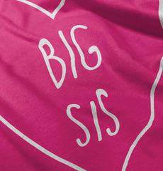 Big Sis Heart Romper Bodysuit-Direct To Garment Print-Brisco Baby