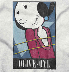 Olive Oyl Toddler Ruffled Trim T-Shirt-Direct To Garment Print-Brisco Baby