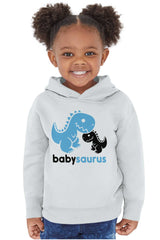 Babysaurus Rex Toddler Pullover Hoodie-Direct To Garment Print-Brisco Baby