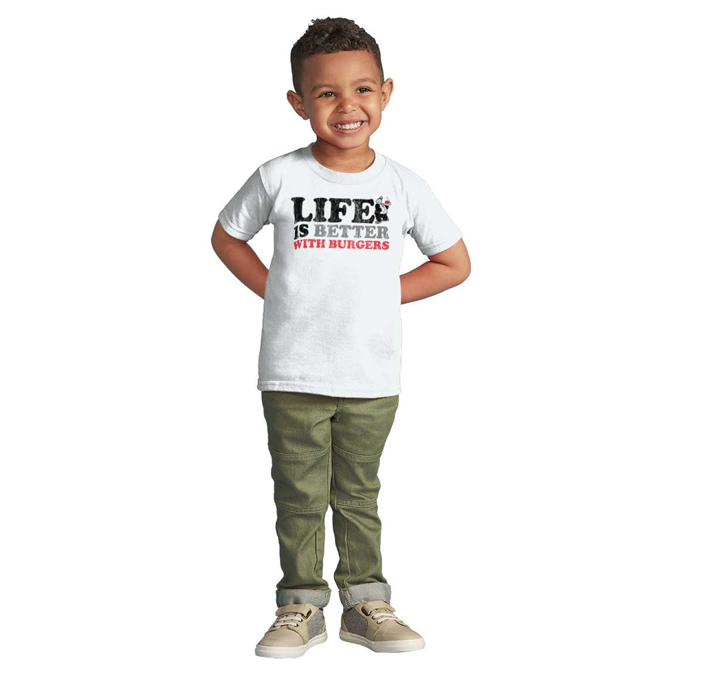 Better With Burgers Infant Toddler T Shirt-Direct To Garment Print-Brisco Baby