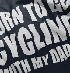 Cycling With Daddy Infant Toddler T Shirt-Direct To Garment Print-Brisco Baby