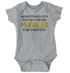 Muggles For Parents Romper Bodysuit-Direct To Garment Print-Brisco Baby