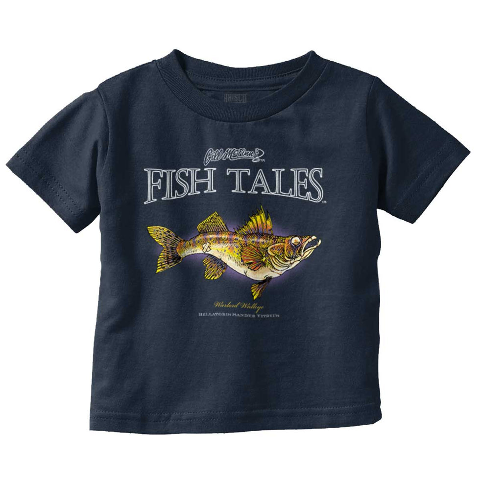 Warlord Walleye Infant Toddler T Shirt-Direct To Garment Print-Brisco Baby